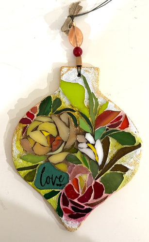 Love Yellow Ornament- Large