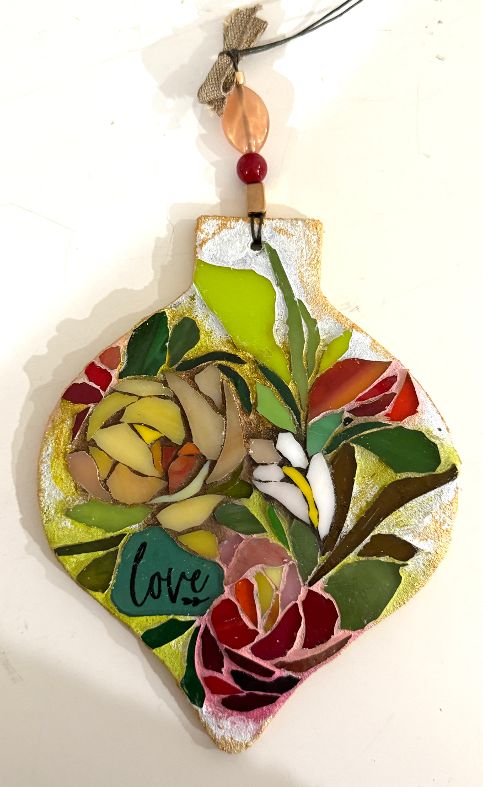 Love Yellow Ornament- Large