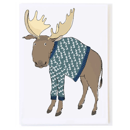 Moose Wearing Sweater