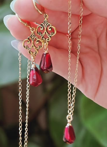 Pomegranate Seed Necklace