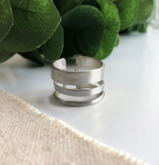 Evolving Layers Ring - Silver