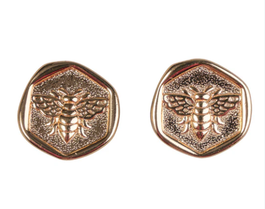 Gold Bee Earrings