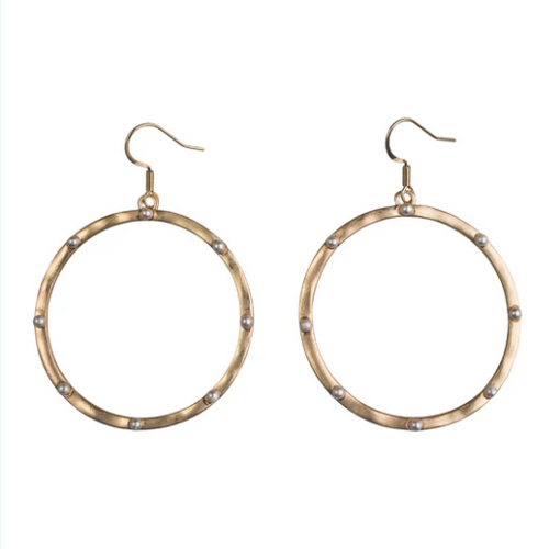 Gold Hoops with Silver Accents
