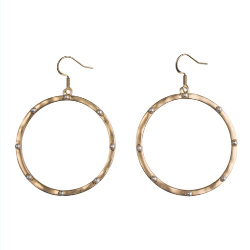 Gold Hoops with Silver Accents