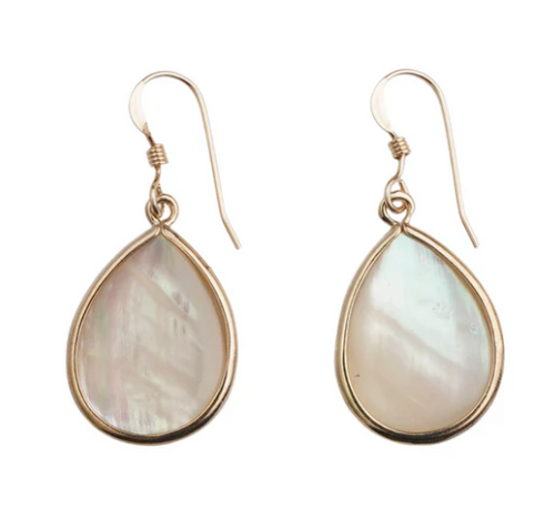 Mother of Pearl Teardrop Earrings