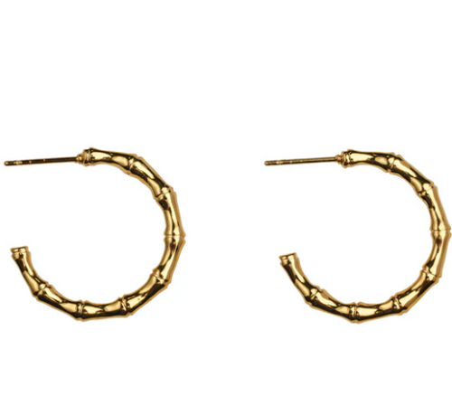 Small Bamboo Hoop Earrings