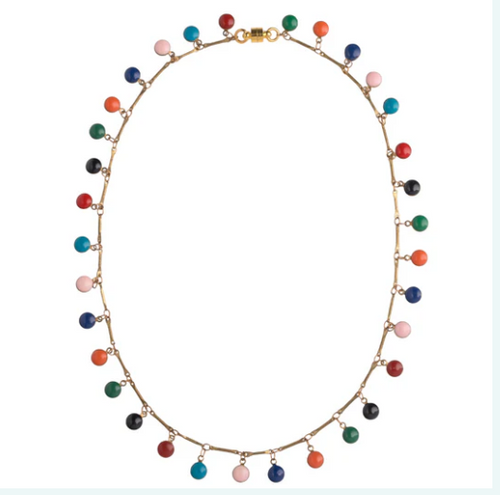 Multicolored Enamel Drop Choker