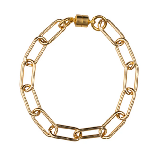 Large Gold Paperclip Bracelet