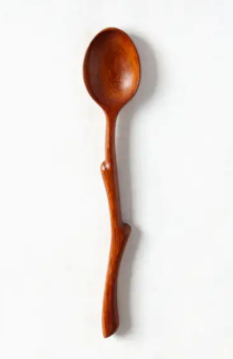 Carved Wooden Twig Spoon
