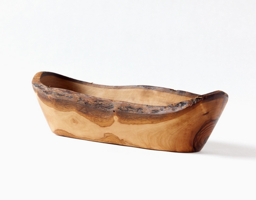 Olive Wood Cracker Basket