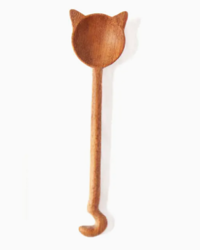 Wooden Cat-Shaped Spoon