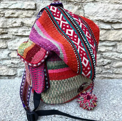 Handwoven Sling Bag/Backpack with Zip Top