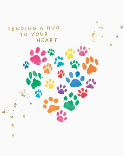Paw Prints Pet Sympathy Greeting Card