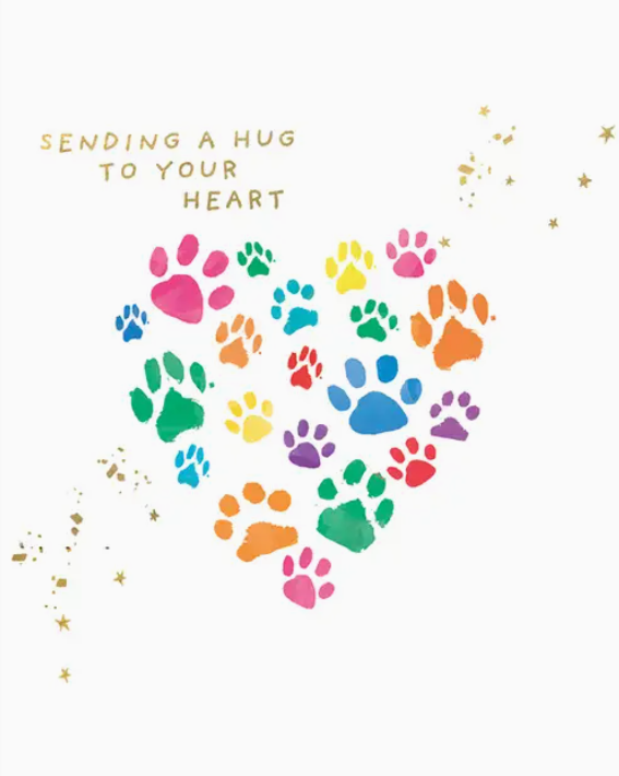 Paw Prints Pet Sympathy Greeting Card