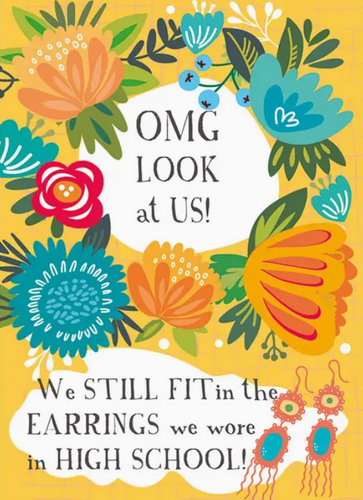 Earrings Birthday Greeting Card