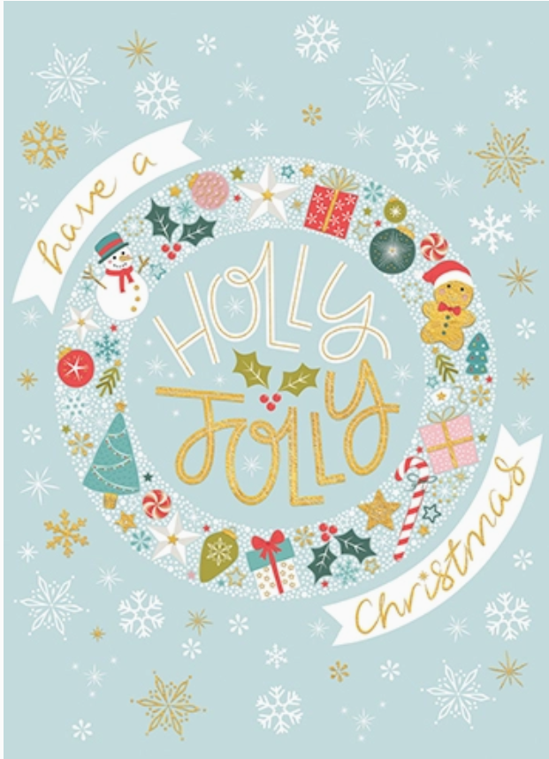 Snowy Circle Holiday Greeting Card