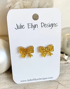 Sparkle Bow Stud Earrings