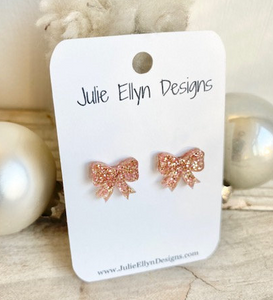 Sparkle Bow Stud Earrings