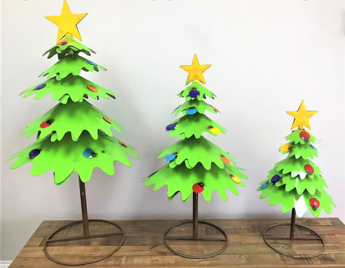 Christmas Trees with Ornaments