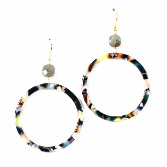 acrylic w gem earrings