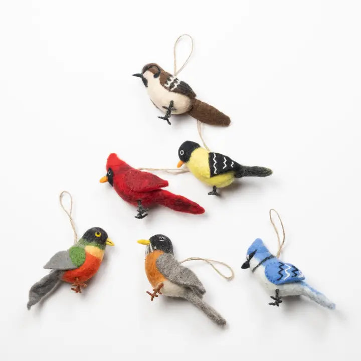 Felt Bird Ornament -Assorted