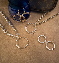 Double Circle Necklace - Gold & Silver