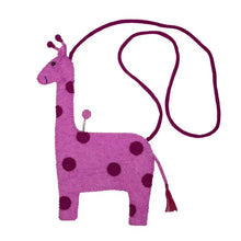 Felted Giraffe Shape Cross Body Bag