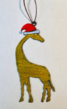 Giraffe Ornament Santa Hat