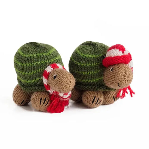 Handmade Knit Turtle Ornament