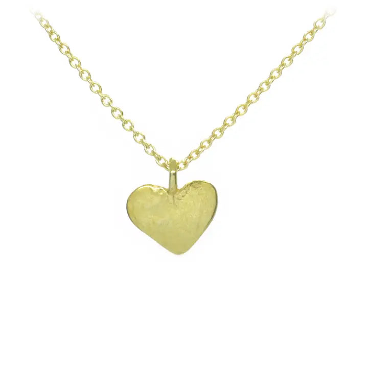 Organic Heart Necklace - Gold-Plated Sterling