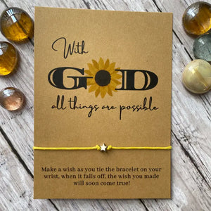 With God All Things Are Possible Wish Bracelet