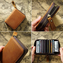 Genuine Leather Credit Card Holder/Wallet - Brown