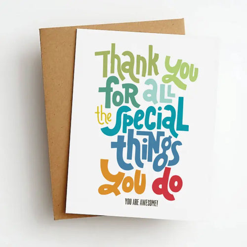 Special Things You Do Thank You Greeting Card