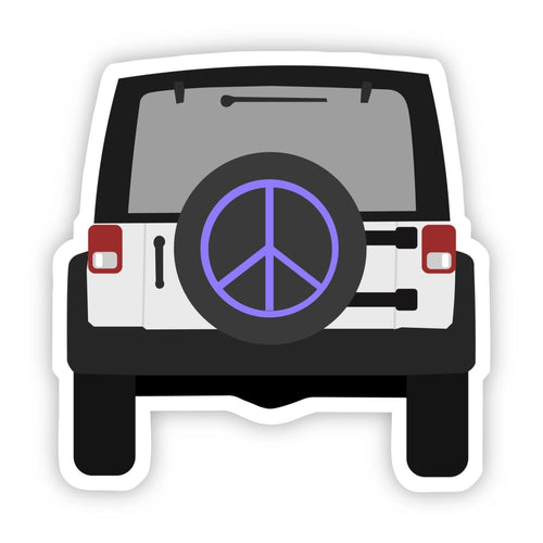 Peace sign jeep sticker