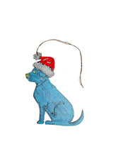Dog Santa ornament