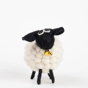 Ornament Felt White Sheep