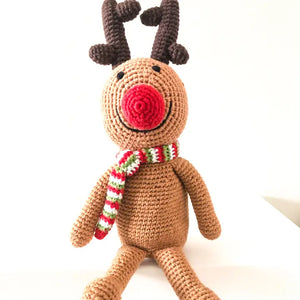 Holiday Rattle - Large Plush Reindeer