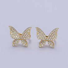 Butterfly Micro Pave Ear Cuff Earrings