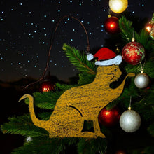 CAT ornament SANTA