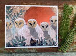 Copper Moon Barn Owls - Five Owls