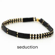 Black & Gold - Tila Bead Bracelets