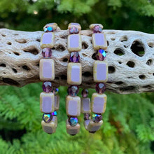 Rectangle Glass Elastic Bracelet