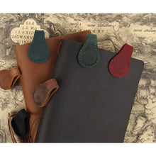 Leather Magnetic Bookmark - Brown
