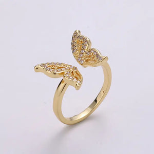 Micro Paived Butterfly Ring