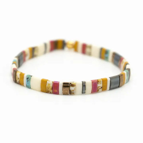 Carolina Beaches - Tila Bead Bracelet - LG