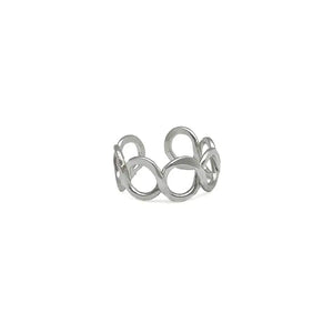 Silver plated adjustable rings - open rings