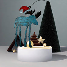 Moose Ornament Santa