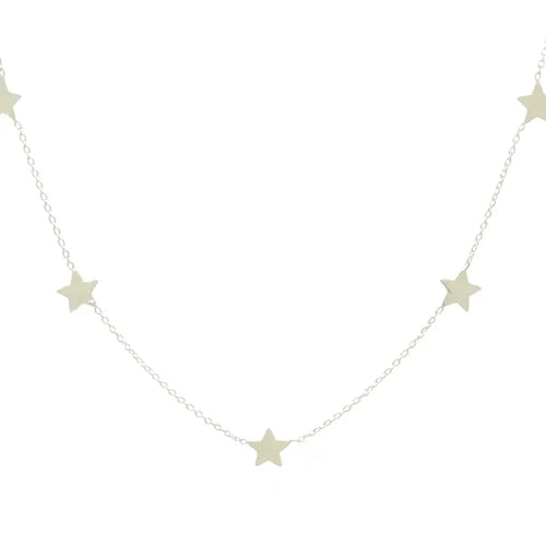 5 Star Sterling Necklace - Gold-Plated Sterling Silver