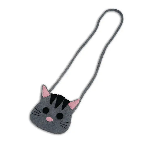 Grey Kitty Long Handle Coin Purse