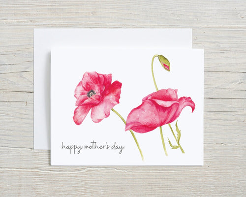 Mother's Day Poppies Greeting Card